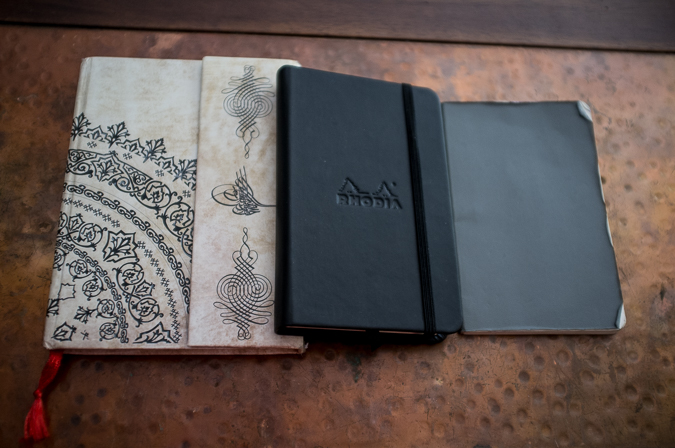 My three travel journals.