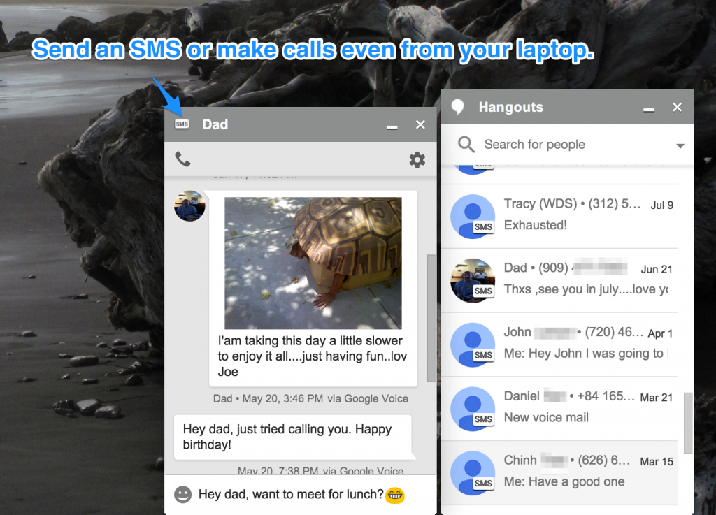 Hangouts on your laptop