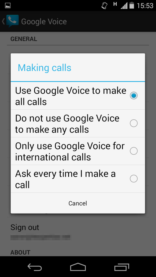 Choose just how you make your calls