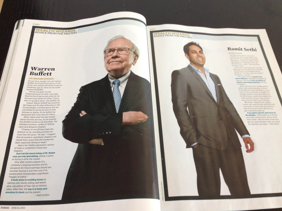 Warren Buffett and Ramit Sethi in Forbes